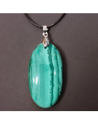 Pendentif Malachite avec cordon
