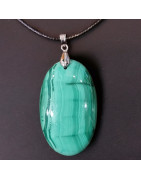 Pendentif Malachite avec cordon