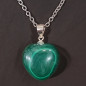 Pendentif Malachite Cœur avec chaine