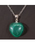 Pendentif Malachite Cœur avec chaine