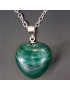 Pendentif Malachite Cœur avec chaine