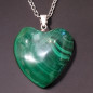 Pendentif Malachite Cœur avec chaine