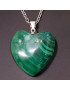 Pendentif Malachite Cœur avec chaine