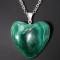 Pendentif Malachite Cœur avec chaine