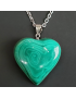 Pendentif Malachite Cœur avec chaine