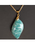 Pendentif Amazonite sur chaîne dorée