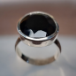 Bague Spinelle noire facettée Argent 925 Taille 61