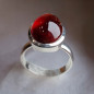 Bague Grenat Argent 925 Taille 58