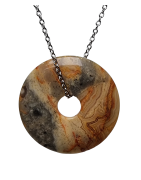Pendentif Jaspe crazy lace donut