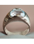 Bague Topaze bleue argent 925 Taille 54