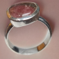 Bague tourmaline melon d'eau argent 925 Taille 52