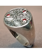 Bague Grenat Arbre de vie Argent 925 Taille 58