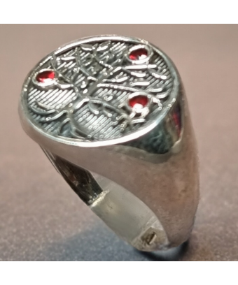 Bague Grenat Arbre de vie Argent 925 Taille 58