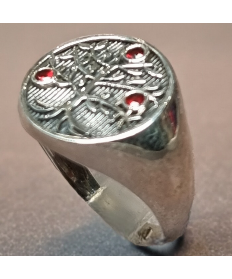 Bague Grenat Arbre de vie Argent 925 Taille 58