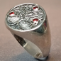Bague Grenat Arbre de vie Argent 925 Taille 58