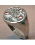 Bague Grenat Arbre de vie Argent 925 Taille 58