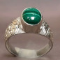 Bague Malachite Argent 925 Taille 59