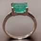 Bague Emeraude Argent 925 Taille 59