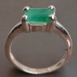 Bague Emeraude Argent 925 Taille 54