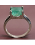 Bague Emeraude Argent 925 Taille 56