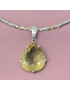 Pendentif Quartz lemon sur collier Quartz lemon facetté Argent 925