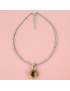 Pendentif Quartz lemon sur collier Quartz lemon facetté Argent 925