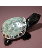 Tortue Obsidienne Nacre d'Ormeau & Jade GM