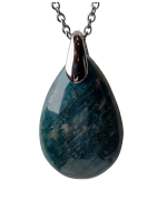 Pendentif Apatite bleue ovale