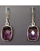 Boucles Améthyste Argent 925