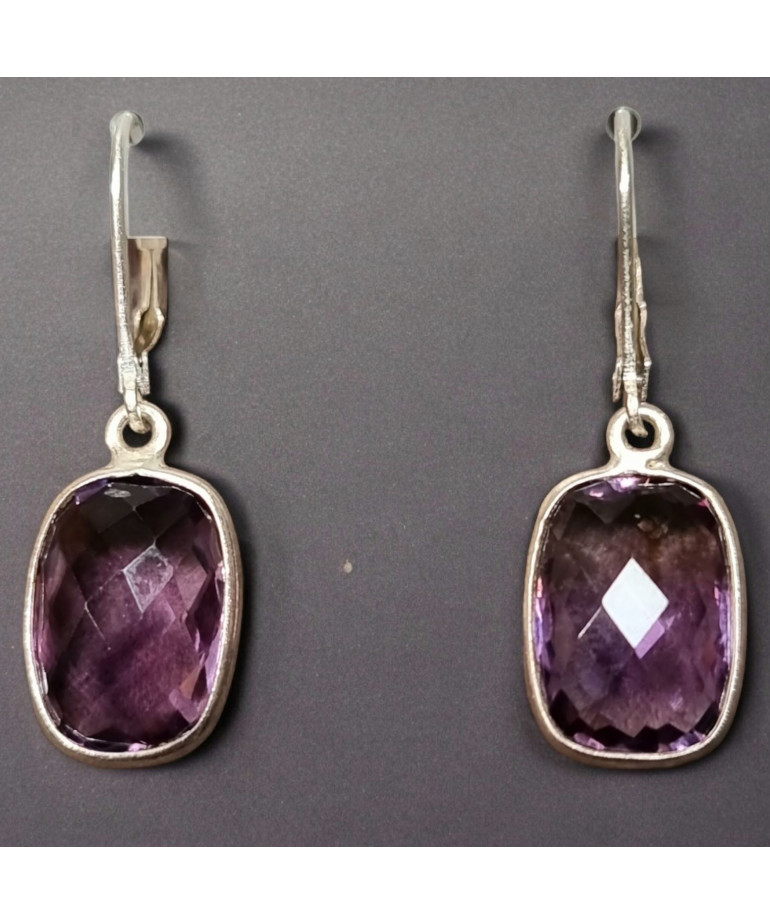 Boucles Améthyste Argent 925