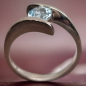 Bague Topaze bleue argent 925 Taille 61