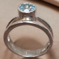 Bague Topaze bleue argent 925 Taille 54