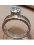 Bague Topaze bleue argent 925 Taille 54