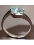 Bague Topaze bleue argent 925 Taille 60