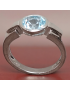 Bague Topaze bleue argent 925 Taille 53