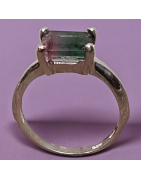 Bague Fluorite Rainbow Argent 925 Taille 58