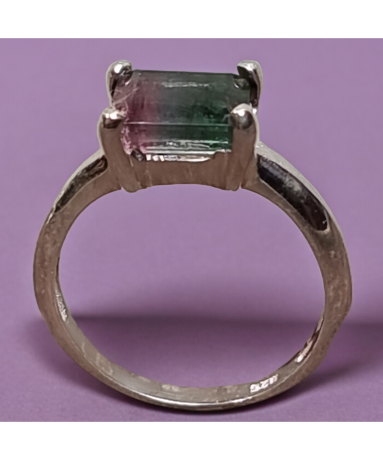 Bague Fluorite Rainbow Argent 925 Taille 58