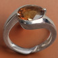 Bague Grenat Orange Argent 925 Taille 54