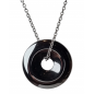 Pendentif Hématite Donut avec Chaîne (s)