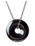 Pendentif Hématite Donut avec Chaîne (s)