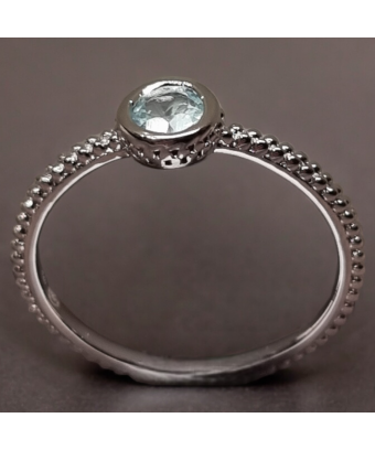 Bague Aigue marine Argent 925 Taille 56