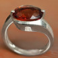 Bague Grenat Orange Argent 925 Taille 52
