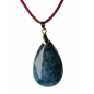 Pendentif Apatite bleue cordon réglable