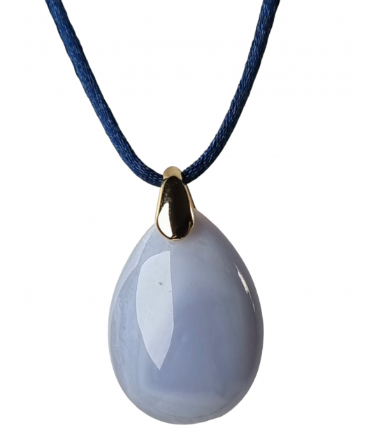 Pendentif Calcédoine cordon réglable