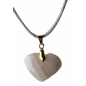 Pendentif Calcédoine cœur cordon réglable