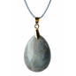 Pendentif Aigue marine cordon réglable