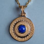 Pendentif Lapis-lazuli sur chaîne Plaqué or