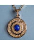 Pendentif Lapis-lazuli sur chaîne Plaqué or