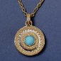 Pendentif Amazonite sur chaîne Plaqué or