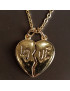 Pendentif Cœur Love avec chaîne Plaqué or